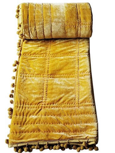 Gold velvet quilt comforter - velvet,