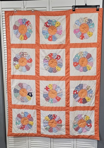 Vintage handmade quilt - 46", x