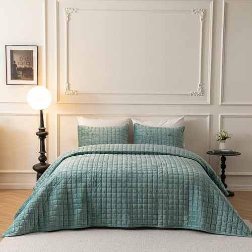 Luxury velvet quilt bedding - velvet,