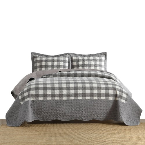 Pcs quilted bedspread set - 3,