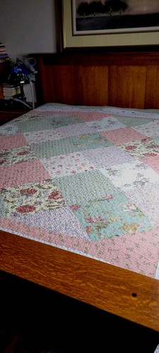 Vtg quilted floral - vtg,